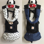 エルゴ用リバーシブル❤︎一体型よだれパッド❤︎収納カバーセット(ホワイトリボン)