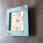 California style Beach glass wall clock 02
