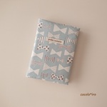 母子手帳ケース • お薬手帳ケース • 通帳 ケース 　 * Natural girl リボン　col. blueash