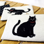黒猫ちゃんのフラットポーチ