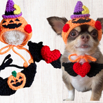再販‼️犬用＆猫用 ジャック・オー・ランタン帽子 お化けポシェット ハロウィン
