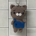 ★魚のボディバックを持った猫ちゃん★あみぐるみ