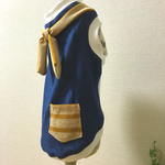 値下げ品U／Shiho《Sサイズ現品限り》リボン付きデニムタンクトップ犬服