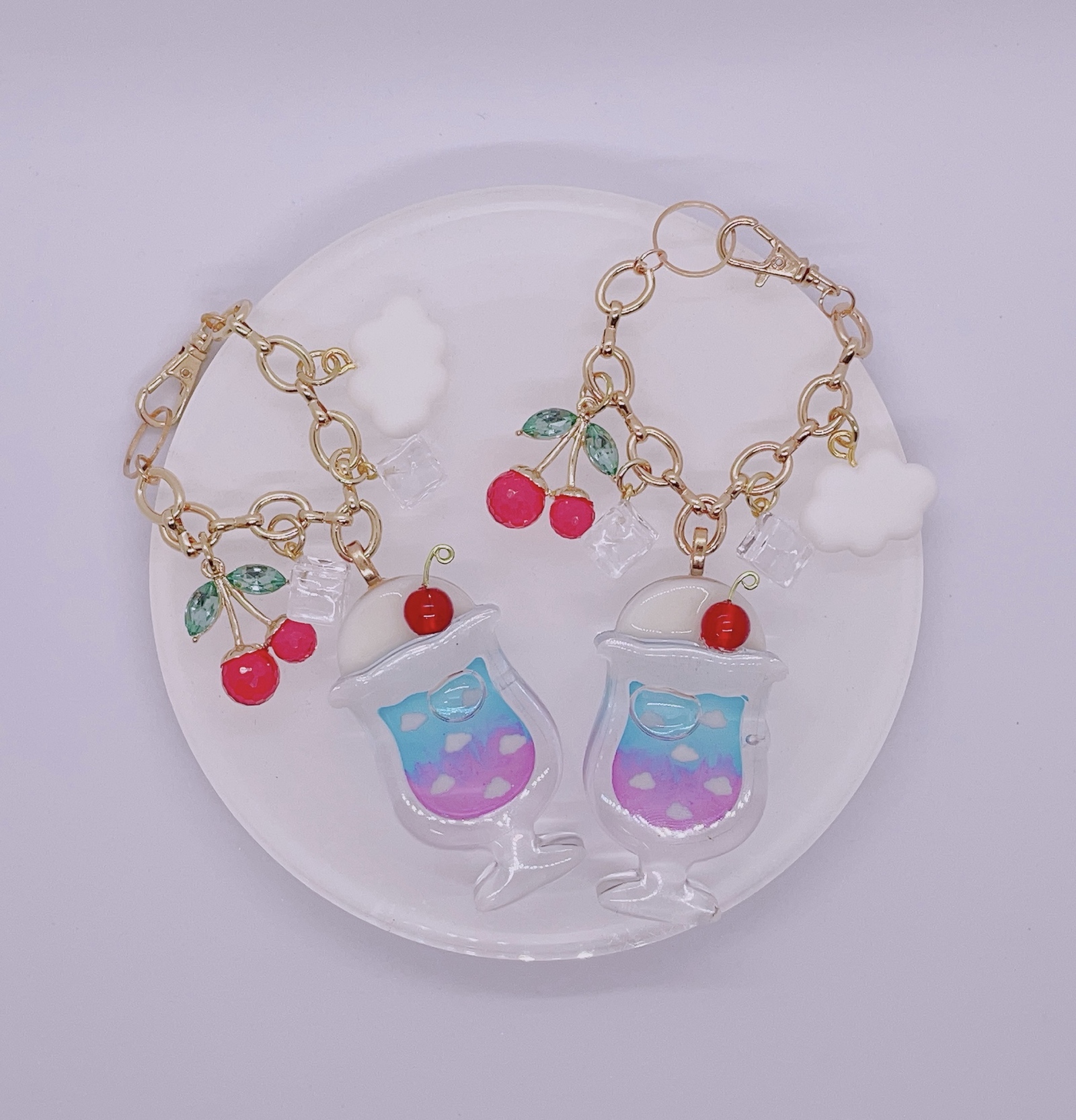 ◇◇キラキラ・ラムネ瓶シェイカーキーホルダー 1点◇◇ - Ange Shop's