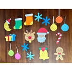 クリスマス　冬　サンタさん　トナカイ　画用紙　壁面飾り　ガーランド　保育教材