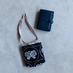 【m5サイズ】四角い巾ロロマ巾着　forestwing navy mina perhonen