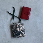【m5サイズ】四角い巾着　ロロマ巾着　foresttile beige mina perhonen