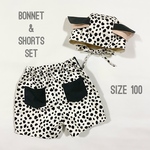 《 ハロウィン 》ダルメシアン ボンネット & ショートパンツ セット(size100) ベビー服
