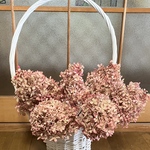 ② macoronが作ったピラミッド紫陽花「水無月」珊瑚ピンクのドライフラワー‼️