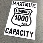 ルート66【 ROUTE LOADING 1000kg  】002 ステッカー  MAXIMUM CAPACITY 旧車 アメ車 【カラー選択】送料無料♪