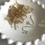 50個　サージカルステンレス316　ボールフックピアス　ゴールドカラー