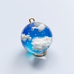 青空をひとすくい　空玉球体ネックレス　レジン　キーホルダー変更可能