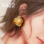 A422…べっ甲×ビンテージボタン　イヤリング　ピアス　ハンドメイド