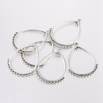 チベットシャンデリアコーポネント　ドロップ型シルバーカン付き金具