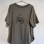 プードル　Poodle 犬柄　レディースビッグTシャツ綿100%【S～4L】