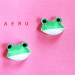 【再販】カエルイヤリング（耳が痛くなりにくいタイプ）
