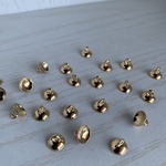 50個入 10mm  ガラスドームキャップ　ゴールド 合成樹脂製