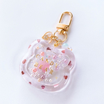 [8月25日販売]Heart Dots bear shaker keychain (pink)