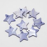 NO,80【５個】天然シェルの星型チャーム　スターブルー