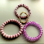 SALE【JIRI4連セット】JIRI＊IVANA#czech beads#チェコビーズ　pink系mixassort 5㍉〜8㍉