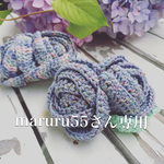 巻き薔薇2輪のヘアゴム