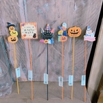 ６本セット♡ハロウィンピック！植物と同梱の場合、送料無料♡ガーデン雑貨ハロウィン雑貨！ガーデンピックウッドピック