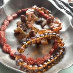 SALE【JIRI4連セット】JIRI＊IVANA#czech beads#チェコビーズ　amber mix assort