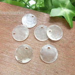 10個セット☆【ラウンド15mm　クリーム】天然素材 シェルパーツ