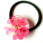 紫陽花のcircleヘアゴム pink flat
