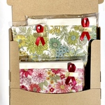 3t1h1h7様リクエスト品❤️北欧花柄外ポケット付きマスクポーチ2点とミニポーチ