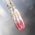 Glass Feather Red：波動玉®（ルートチャクラ）【現品一点物】