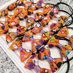 わんちゃん用　ハロウィンオレンジトリミングチョーカーふわふわリボン18個セット