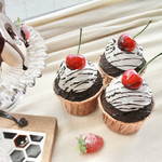 クレイカップケーキ チョコ生地CHERRY