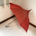 送料無料　雨ゴートから作った晴雨兼用パゴダ日傘　陽炎