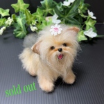 羊毛フェルト　にっこりヨークシャテリア