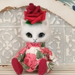 薔薇ねこ　オッドアイ　白猫