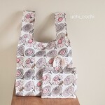 収納ポーチ付き★たためる★エコバッグコンパクト★コンビニエコバッグ🎶お弁当も入るエコバッグ 北欧柄  isso ecco＆♥HINAGIKU            