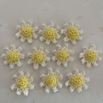 花芯ぷっくりお花☆モチーフ ☆お花☆モチーフ☆レース編み☆
