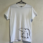 レディース　シロクマ柄　ビッグシルエットTシャツ【S～4L】綿100%