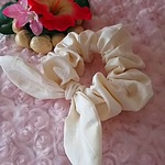 ハワイアン＊オフホワイト系＊リボンシュシュ