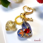 レジン 金魚キーホルダー赤