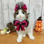 ⭐️再販⭐️ハロウィン　魔女リボンカチューシャ＆チョーカー　ワイン