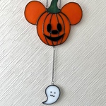 ステンドグラスの吊り下げハロウィン