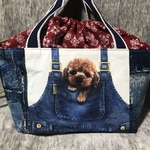 アッシュデザイン　プードル　巾着トートバッグ