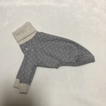 イタグレ服 ミニ裏毛長袖［グレー水玉］