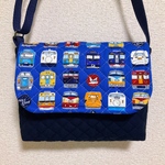 電車(フェイス・青)   ポシェット　キッズ   男の子用