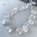 クリスタルAAA　ラフロックペアシェイプ　天然石パーツ