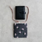 【m6サイズ】四角い巾着　ロロマ巾着　skip gray pink mina perhonen