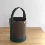 早割5%off 《受注製作》"bucket bag"  brown × green