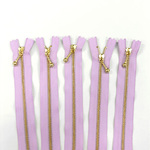 ファスナー 14cm 10本  #068  ラベンダー (金具：ゴールド) YKK玉付き